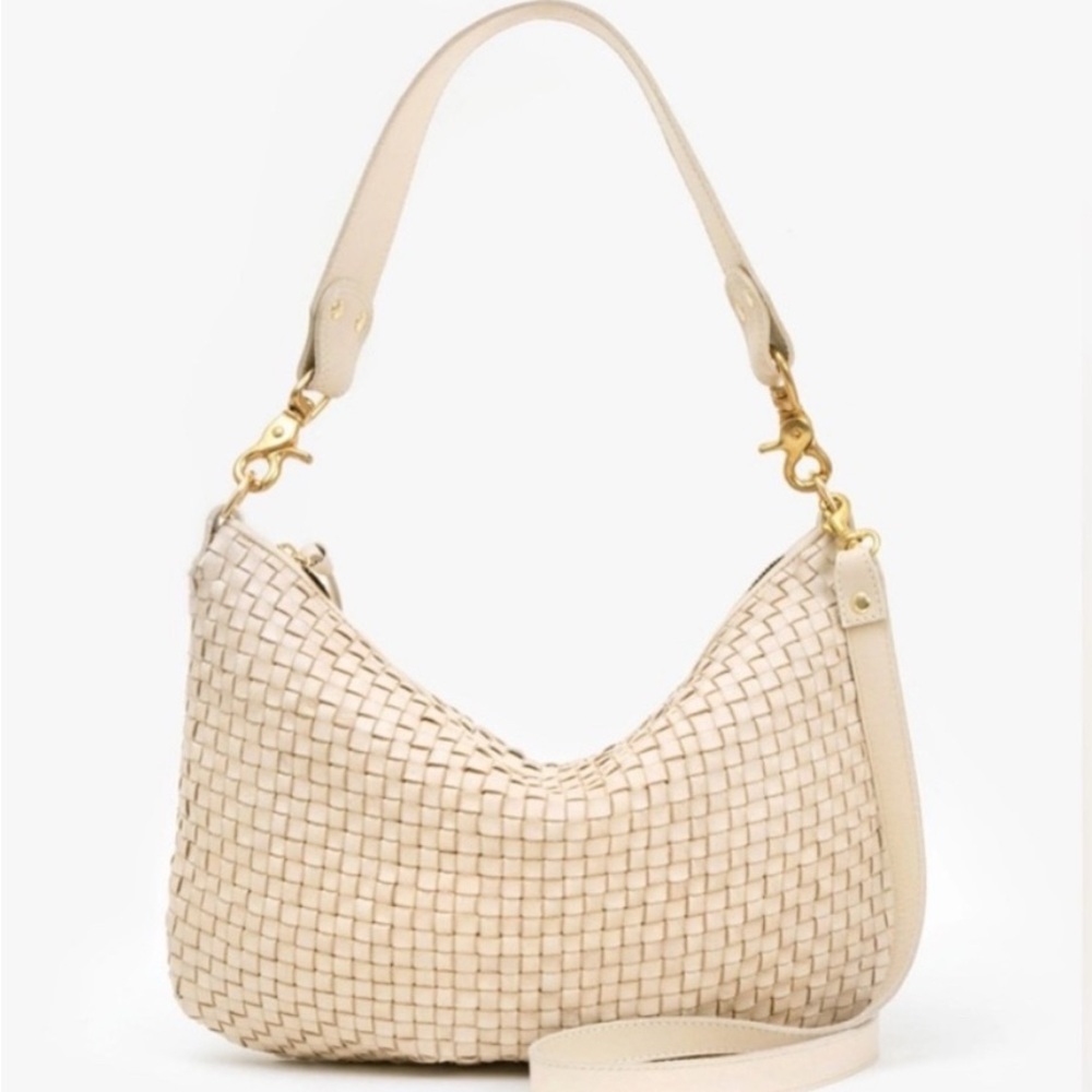 Clare V Moyen Messanger Cream Woven Shoulder/crossbody Bag